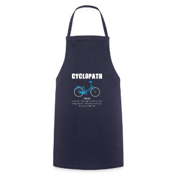 Cyclist Gift Cyclopath Bike Cyclist - Cooking Apron - navy - Front - AI Model Male 185 dark (185cm)