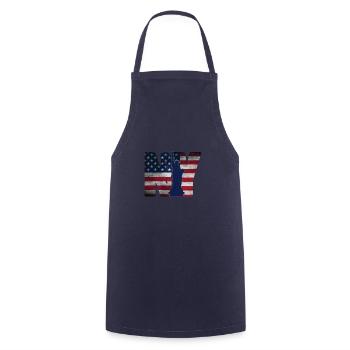 New York Manhattan Souvenir America NYC USA - Cooking Apron - navy - Front - AI Model Male 185 dark (185cm)