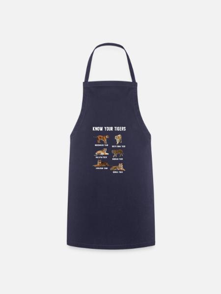 Tiger Arten Tierschutz Geschenk Artenschutz Tiger - Kochschürze - Navy