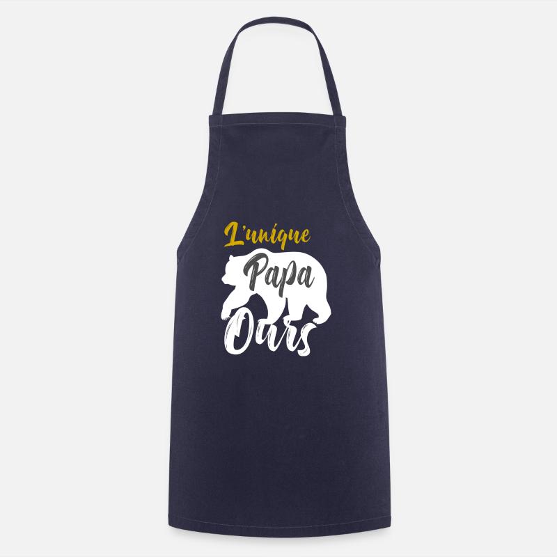 papa ours - Tablier de cuisine - marine