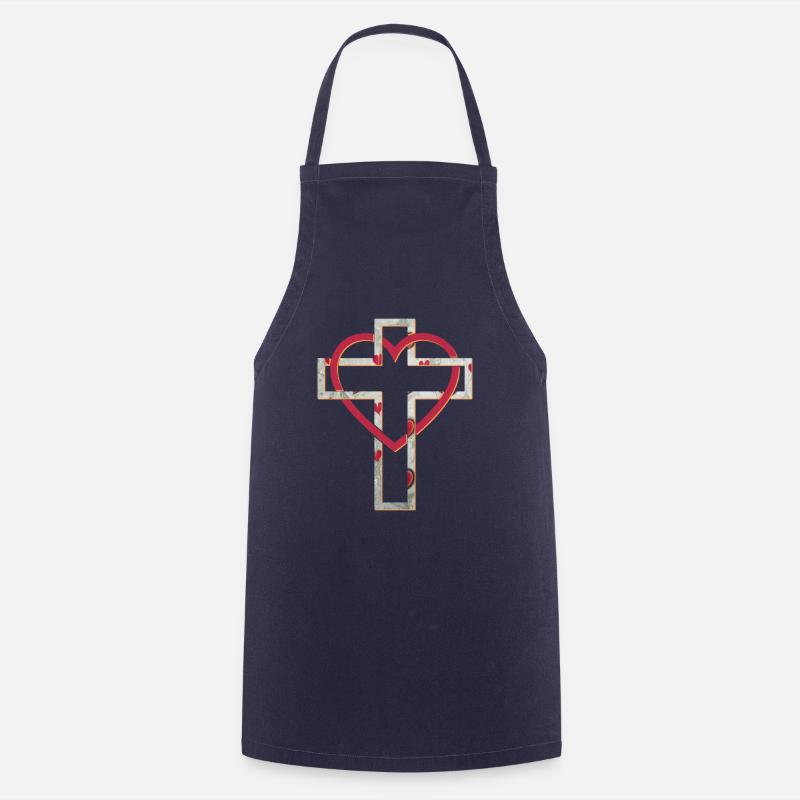 croix 6 e 235 - Tablier de cuisine - marine