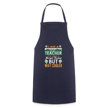 Geography Teacher Saying Geography Teacher Geography - Cooking Apron - navy - Front - AI Model Male 185 dark (185cm)