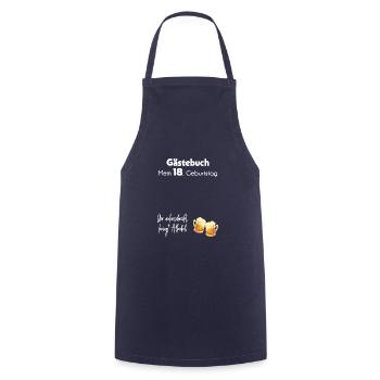 18 Jahre Gästebuch 18. Geburtstag Geschenk Alkohol - Kochschürze - Navy - Vorne - AI Model Male 185 dark (185cm)
