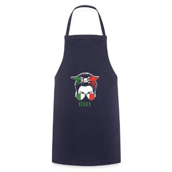 Italia Italy Italian gift Italian woman - Cooking Apron - navy - Front - AI Model Male 185 dark (185cm)