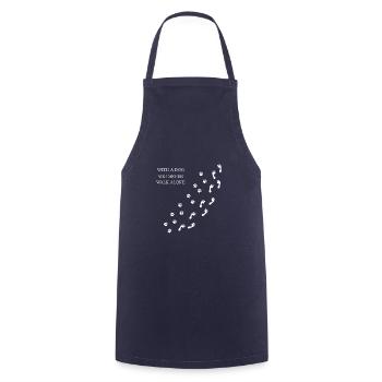 Dog Footprints Dogs Gift Dog Mom Dog Dad Dog - Cooking Apron - navy - Front - AI Model Male 185 dark (185cm)