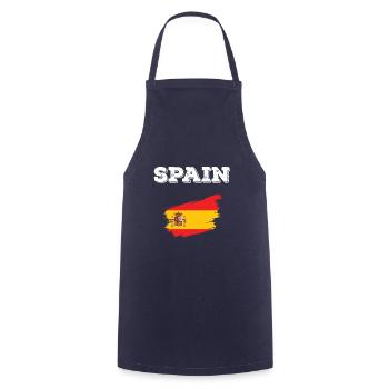 Spain Flag Spanish Flag Spanish Spain - Cooking Apron - navy - Front - AI Model Male 185 dark (185cm)