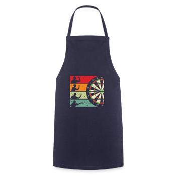 Fléchettes vintage Fléchettes Fléchettes cadeau - Tablier de cuisine - marine - Devant - AI Model Male 185 dark (185cm)