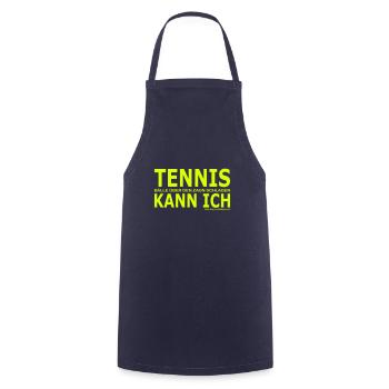 Tennis kann ich - Kochschürze - Navy - Vorne - AI Model Male 185 dark (185cm)