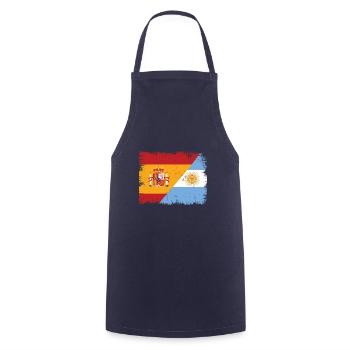 Argentinien Spanien Flagge von Argentinien Geschenk - Kochschürze - Navy - Vorne - AI Model Male 185 dark (185cm)