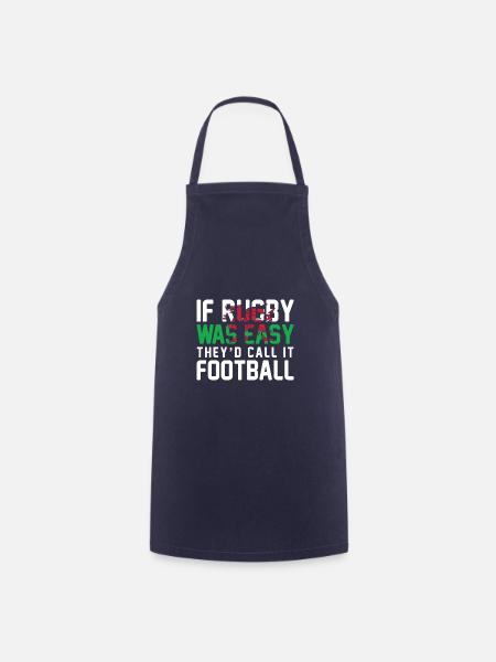 Wales Rugby Gift Welsh Welsh Flag - Cooking Apron - navy