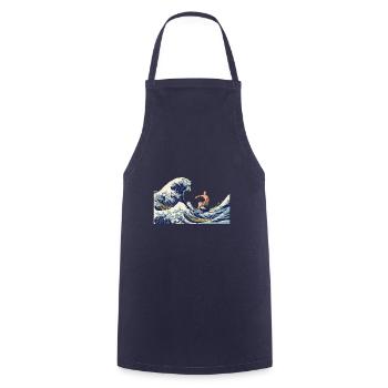 Surfer Große Welle vor Kanagawa Japanisches Surf - Kochschürze - Navy - Vorne - AI Model Male 185 dark (185cm)