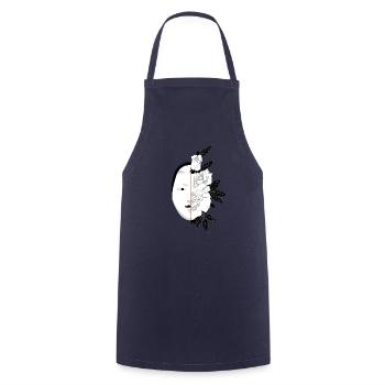 JAPAN MASK - Cooking Apron - navy - Front - AI Model Male 185 dark (185cm)