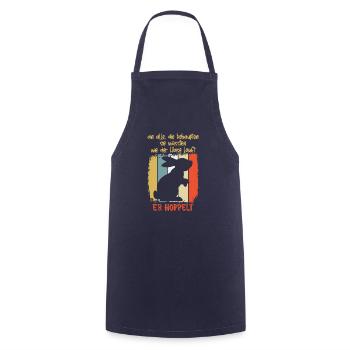 Der Hase hoppelt Sarkasmus Lustiger Spruch - Kochschürze - Navy - Vorne - AI Model Male 185 dark (185cm)