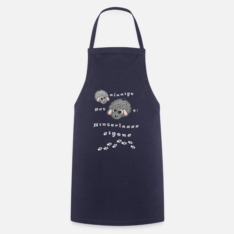 Hinterlasse eigene Spuren - Kochschürze - Navy