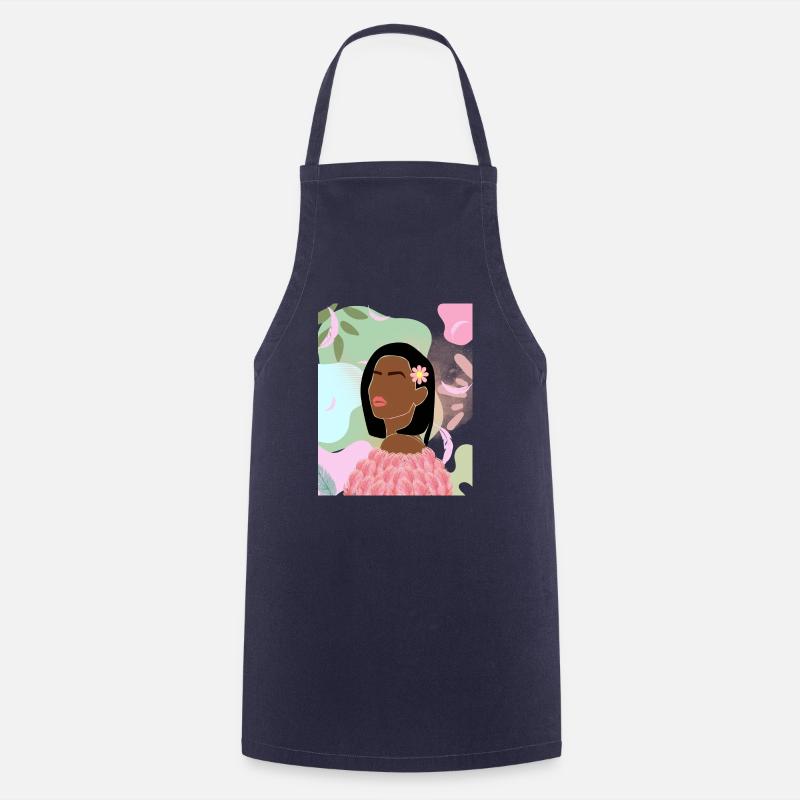 Pink plume - Tablier de cuisine - marine