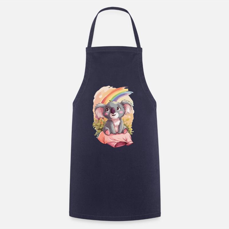 Regenbogen Koala - Kochschürze - Navy