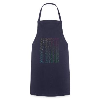 airtime textblock hollow wave rainbow - Kochschürze - Navy - Vorne - AI Model Male 185 dark (185cm)