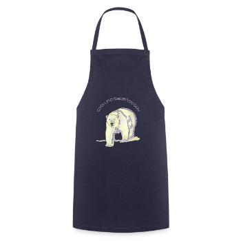 cool, strong as a bear, polar bear - Cooking Apron - navy - Front - AI Model Male 185 dark (185cm)