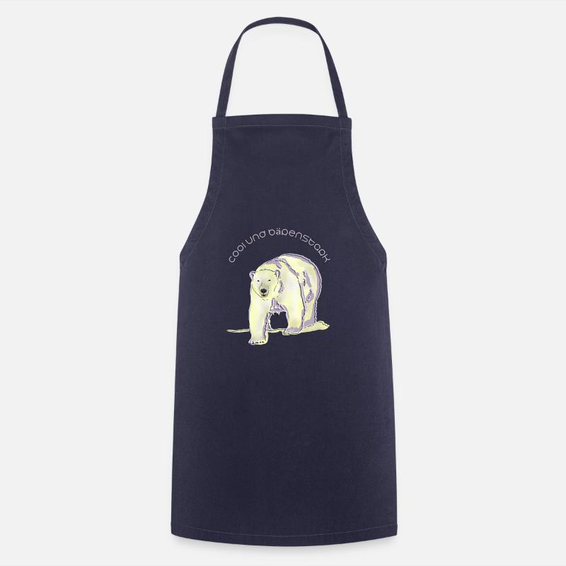 cool, bärenstark, Eisbär - Kochschürze - Navy