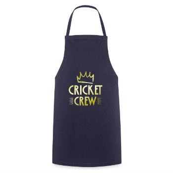 Équipe de cricket - Tablier de cuisine - marine - Devant - AI Model Male 185 dark (185cm)