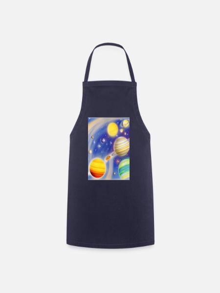 Weltall und Planeten - Kochschürze - Navy