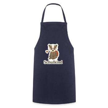 Schulkind - Kochschürze - Navy - Vorne - AI Model Male 185 dark (185cm)