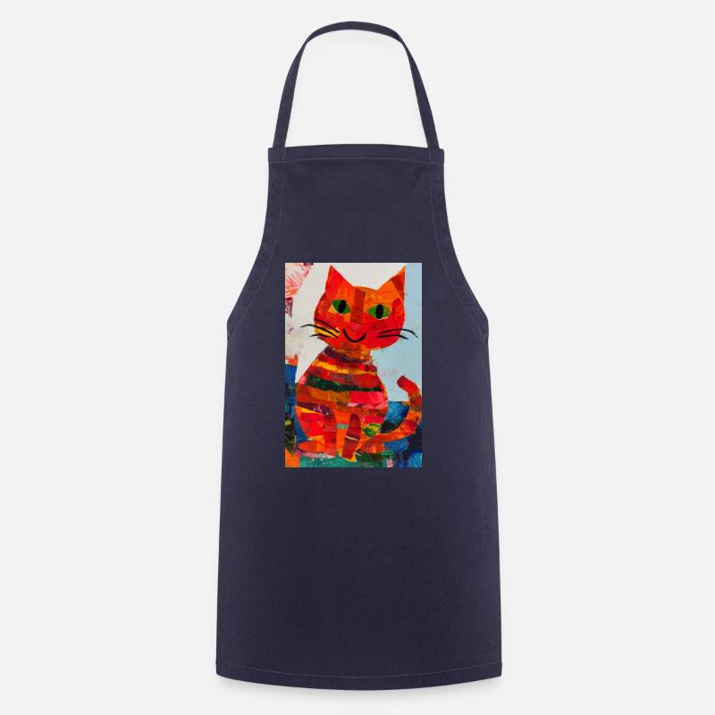 Cats collage 0001 - Cooking Apron - navy