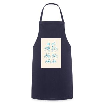 All the bikes are nice | All Bikes are Beatiful - Cooking Apron - navy - Front - AI Model Male 185 dark (185cm)
