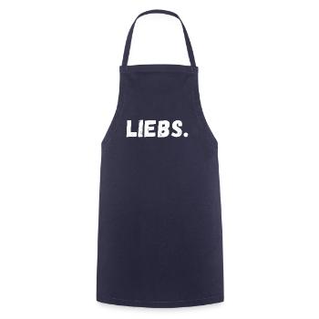 Liebs. I love it! Spruch Liebe Jugendsprache - Kochschürze - Navy - Vorne - AI Model Male 185 dark (185cm)
