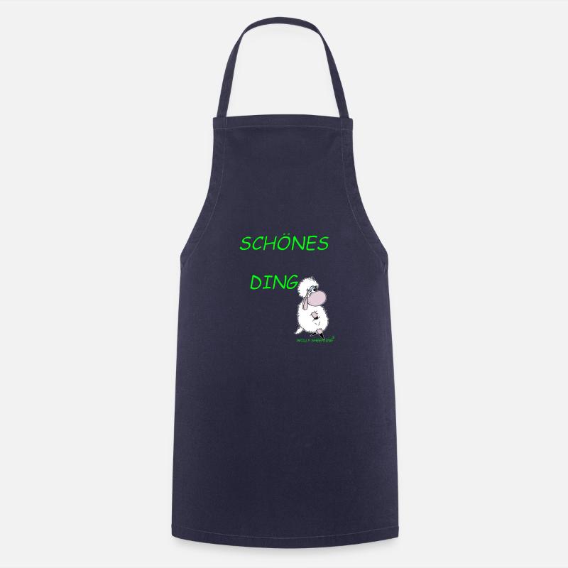 Nice thing! with Wolly Sheepling Gaming - Cooking Apron - navy