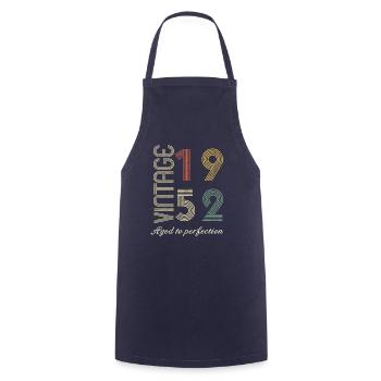 72 Year Old Birthday Gift - 1952 - Cooking Apron - navy - Front - AI Model Male 185 dark (185cm)