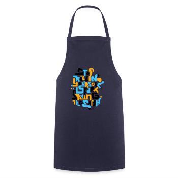stopkillingyaself_3f - Cooking Apron - navy - Front - AI Model Male 185 dark (185cm)