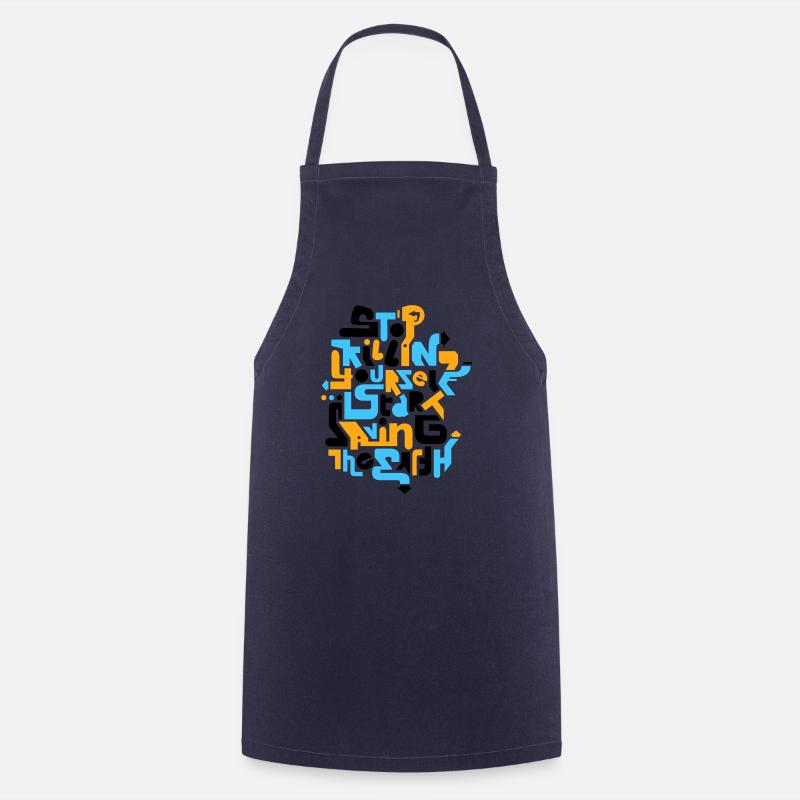 stopkillingyaself_3f - Cooking Apron - navy