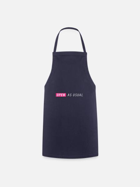 Open as usual ! - Cooking Apron - navy