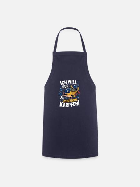 Ich will nur zu meinem Karpfen - Kochschürze - Navy