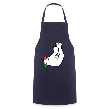 Italy - Cooking Apron - navy - Front - AI Model Male 185 dark (185cm)