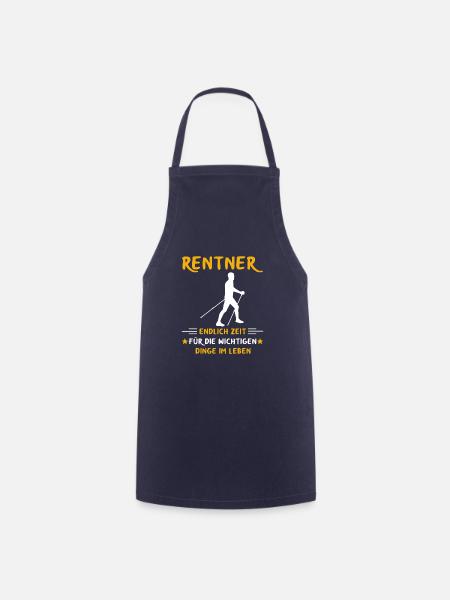 Rentner Rente Rentenbeginn Nordic Walking - Kochschürze - Navy