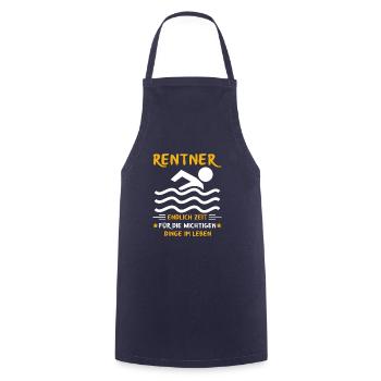 Rentner Rente Rentenbeginn Schwimmen Schwimmer - Kochschürze - Navy - Vorne - AI Model Male 185 dark (185cm)