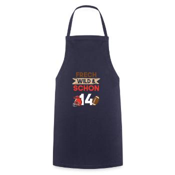 14 Jahre Geburtstag Junge Mädchen Football - Kochschürze - Navy - Vorne - AI Model Male 185 dark (185cm)