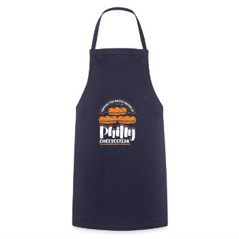 Philly Cheesesteak Sandwich - Kochschürze - Navy - Vorne - AI Model Male 185 dark (185cm)