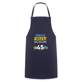 Geschenk 45 Jahre Geburtstag Spielzeug Auto - Kochschürze - Navy - Vorne - AI Model Male 185 dark (185cm)