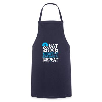 Eat Sleep Night Nurse Shift Repeat - Kochschürze - Navy - Vorne - AI Model Male 185 dark (185cm)