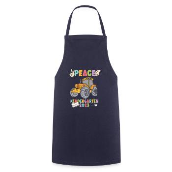 Traktor Peace Kindergarten 2023 - Kochschürze - Navy - Vorne - AI Model Male 185 dark (185cm)