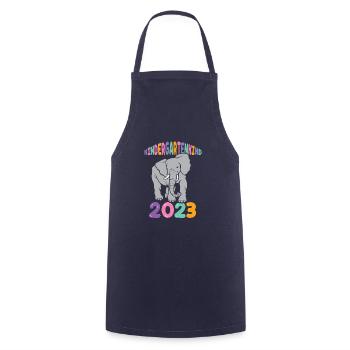 Elefant Kita Kindergarten 2023 - Kochschürze - Navy - Vorne - AI Model Male 185 dark (185cm)
