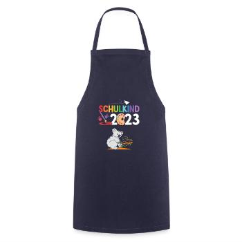 Koala Schulanfang Schulkind 2023 - Kochschürze - Navy - Vorne - AI Model Male 185 dark (185cm)