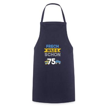 Geschenk 75 Jahre Geburtstag Spielzeug Auto - Kochschürze - Navy - Vorne - AI Model Male 185 dark (185cm)