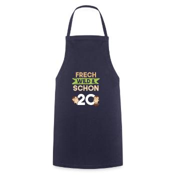 Geschenk 20 Jahre Geburtstag Igel - Kochschürze - Navy - Vorne - AI Model Male 185 dark (185cm)