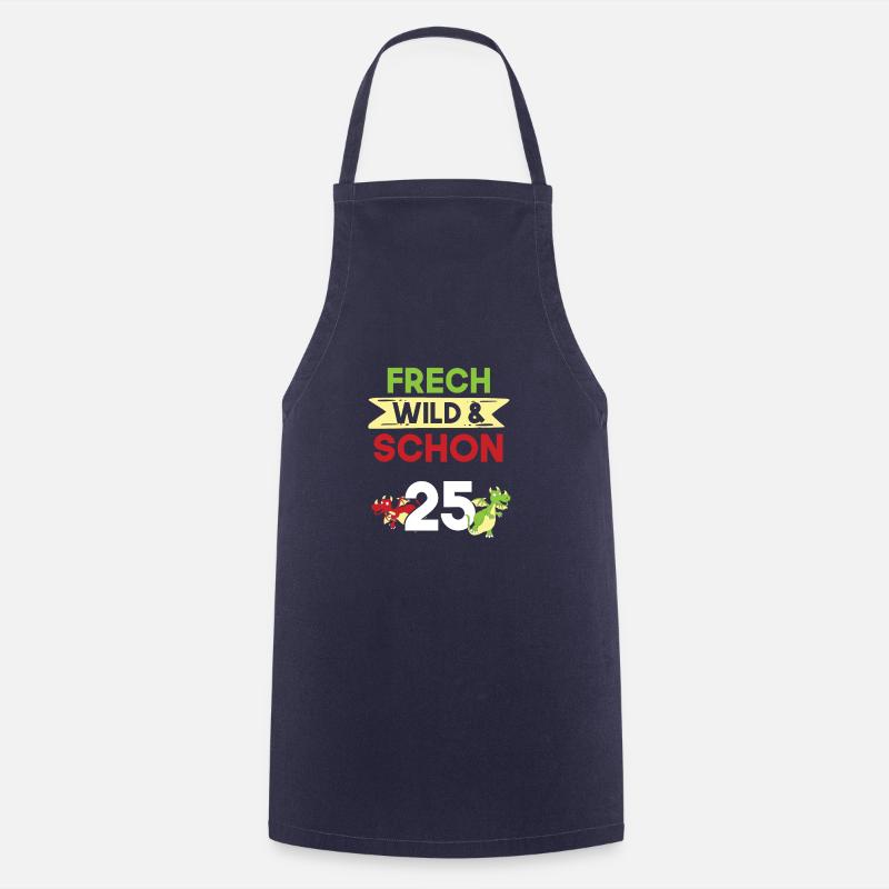 Geschenk 25 Jahre Geburtstag Drachen - Kochschürze - Navy