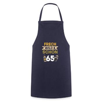 Geschenk 65 Jahre Geburtstag Whiskey - Kochschürze - Navy - Vorne - AI Model Male 185 dark (185cm)