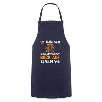 6 Zylinder Tuner Tuning V6 - Kochschürze - Navy - Vorne - AI Model Male 185 dark (185cm)
